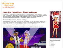 Tablet Screenshot of cheats.moviestarplanet.info