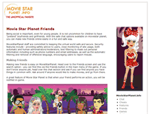 Tablet Screenshot of friends.moviestarplanet.info